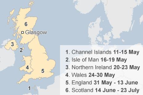 QBR map of UK