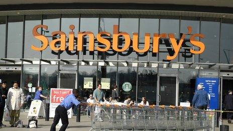 Sainsbury's supermarket in North Greenwich London