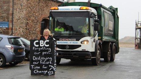 Carla Arrighi of the Yes campaign in the Copeland mayoral referendum