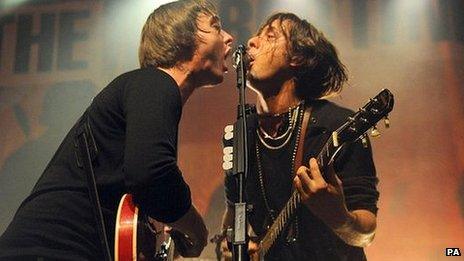 Pete Doherty and Carl Barat from The Libertines
