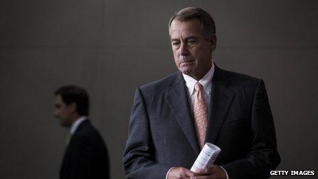 House Speaker John Boehner appeared in Washington DC on 8 May 2014