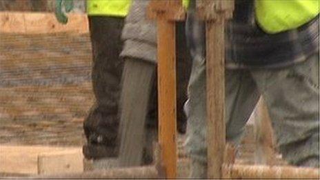 Concrete being poured