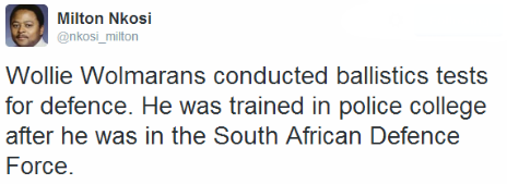 Tweet by the BBC's Milton Nkosi