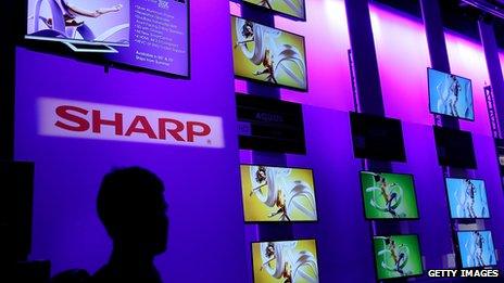 Sharp logo and televisions