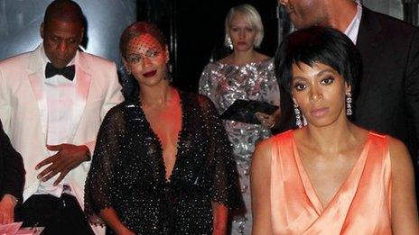 Jay Z, Beyonce and Solange Knowles