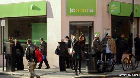 Queue outside a job centre