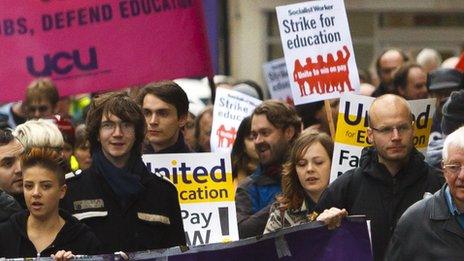 UCU strike march