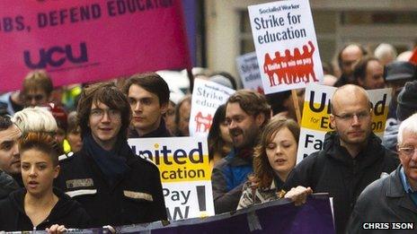 UCU strike march