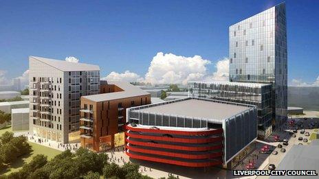 Artist's impression of Mount Pleasant, Liverpool, redevelopment