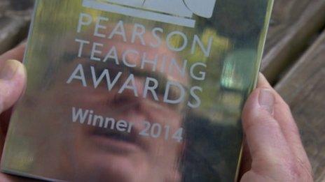 Pearson Teaching Awards plaque