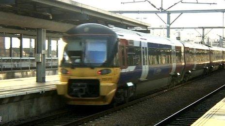 Train at Leeds station