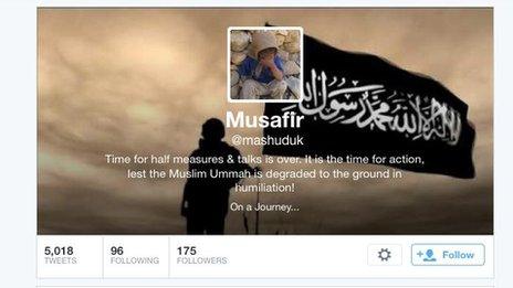 One of Mashudur's online jihadi identities