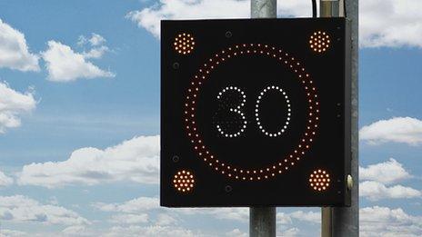 Illuminated speed sign