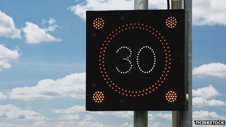 Illuminated speed sign