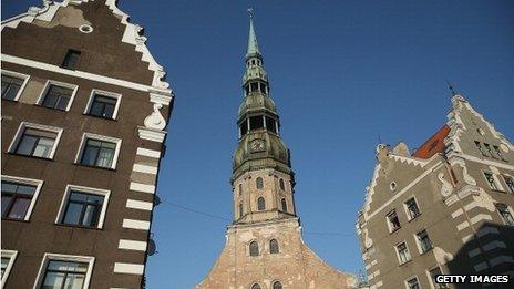 St Peter's church in Riga