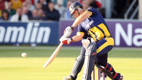 Jacques Radford in action for Glamorgan against Essex