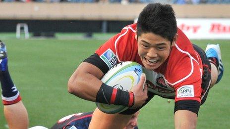 Yoshikazu Fujita scores for Japan