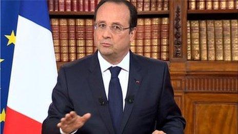 French President Francois Hollande on TV (26 May 2014)