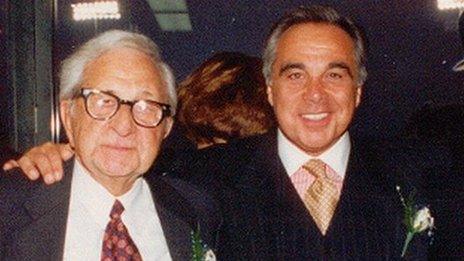 Joe Plumeri with his father