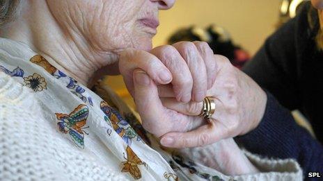 Old person with dementia