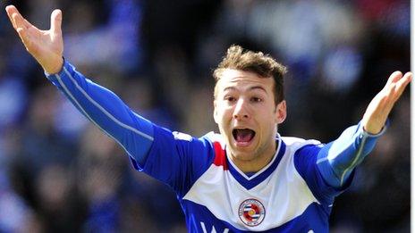 Cardiff City striker Adam Le Fondre in action for Reading