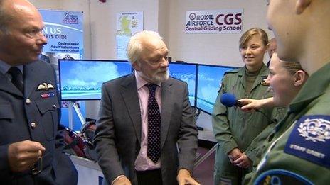 Sir David Jason talks to RAF cadets