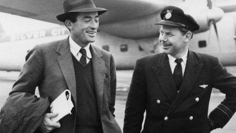 Gregory Peck with pilot