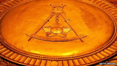 Masonic square and compasses symbol