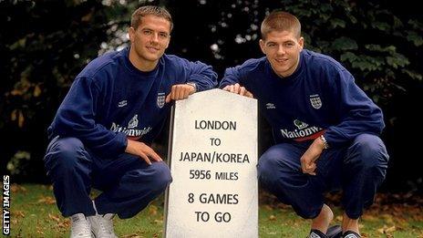 Michael Owen and Steven Gerrard