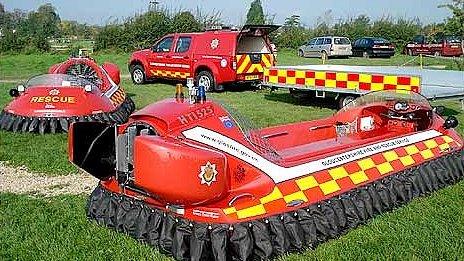 Fire service hovercraft