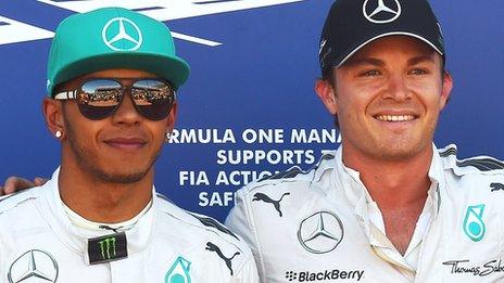 Lewis Hamilton and Nico Rosberg