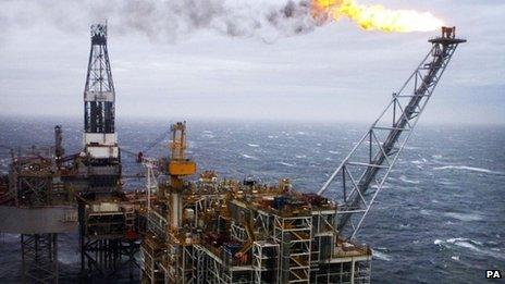 A North Sea oil rig