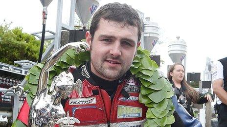 Michael Dunlop at the TT races on the Isle of Man