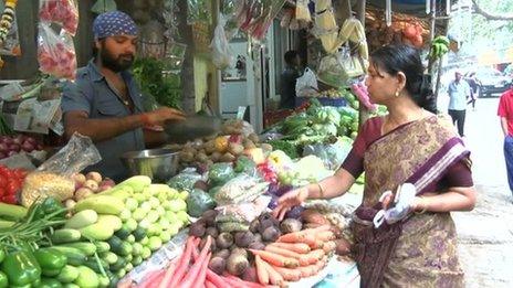 A food stall in India