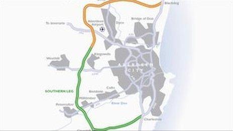 Aberdeen bypass map