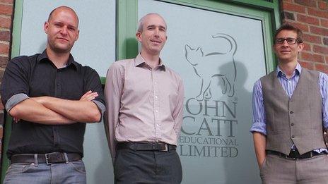 (l-r) James Rudge, Jonathan Barnes, Alex Sharratt. Directors of John Catt Educational