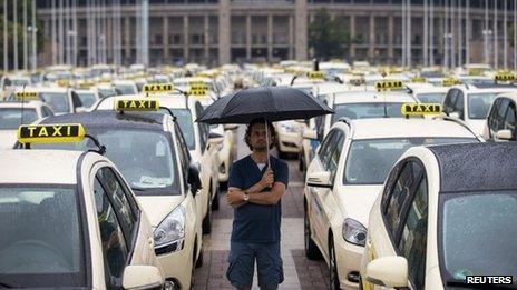 Taxi protest in Berlin