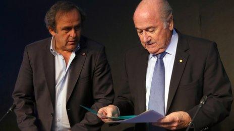 Sepp Blatter and Michel Platini