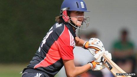 Jenny Gun playing against New Zealand