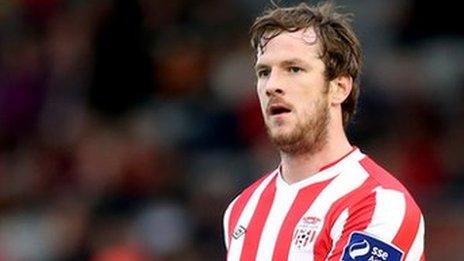 Ryan McBride scored two first-half goals for Derry City