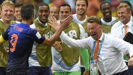 Robin van Persie and Louis van Gaal