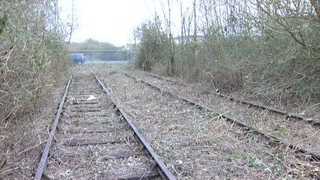 View along the disused Portishead railway line