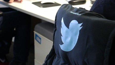 Twitter logo on jacket