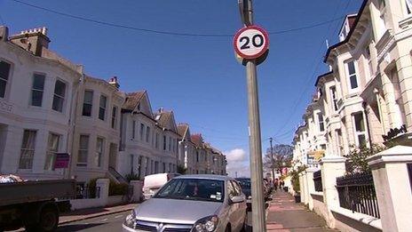 20mph zone in Brighton