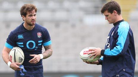 Prospective England fly-halves Danny Cipriani and Freddie Burns