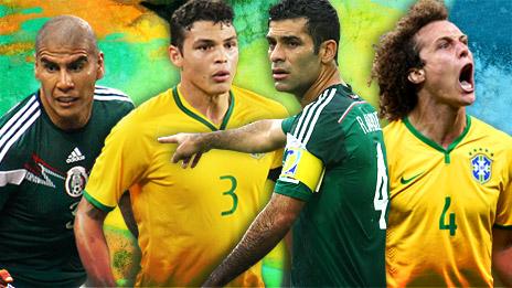Carlos Salcido, Thiago Silva, Rafa Marquez, David Luiz