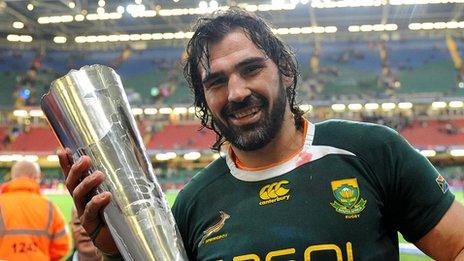 Victor Matfield will become the most-capped Test player in the history of South African rugby.