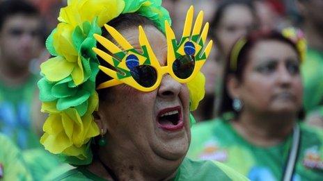 A Brazil fan in Rio