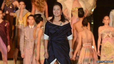 Li Na on the catwalk