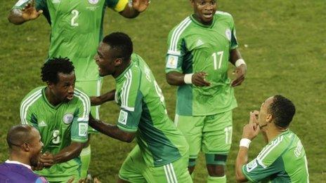 Nigeria players celebrate